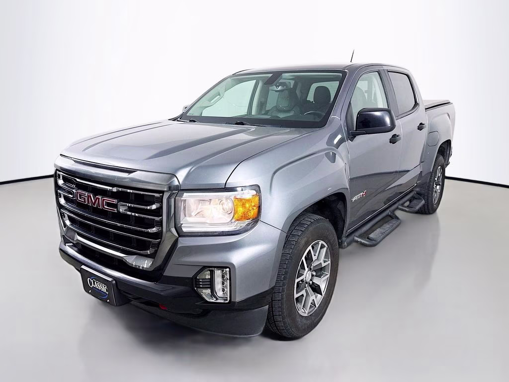 2021 Satin Steel Metallic GMC Canyon AT4 w/Leather 4X4 Truck