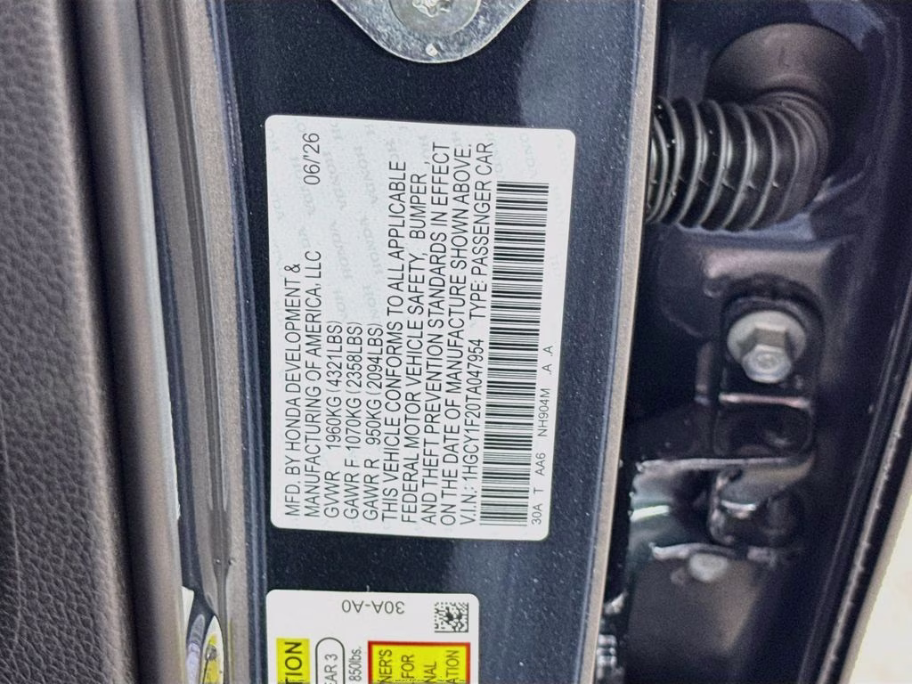 2026 Meteorite Gray Metallic Honda Accord LX FWD Sedan