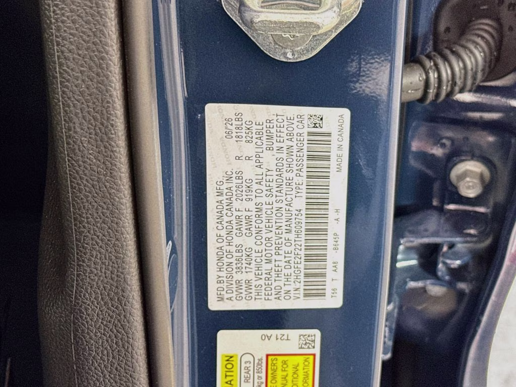 2026 Blue Lagoon Pearl Honda Civic LX FWD Sedan