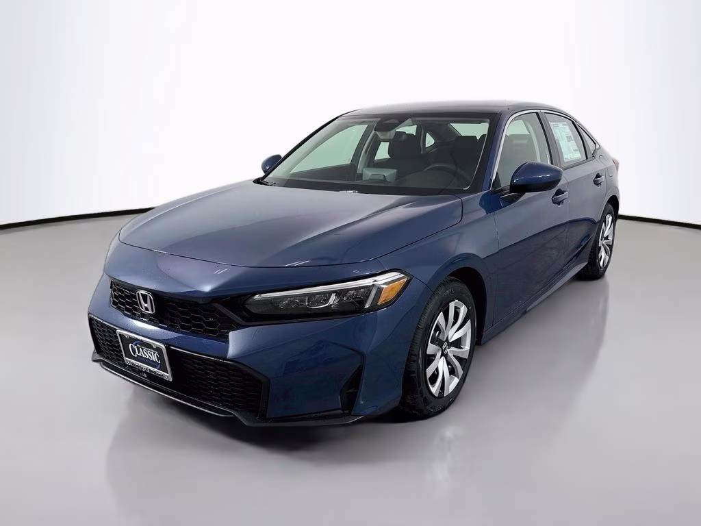 2026 Blue Lagoon Pearl Honda Civic LX FWD Sedan