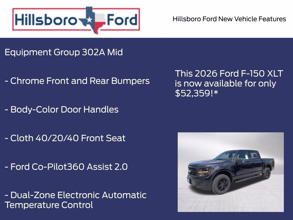 2026 Antimatter Blue Metallic Ford F-150 XLT 4X4 Truck