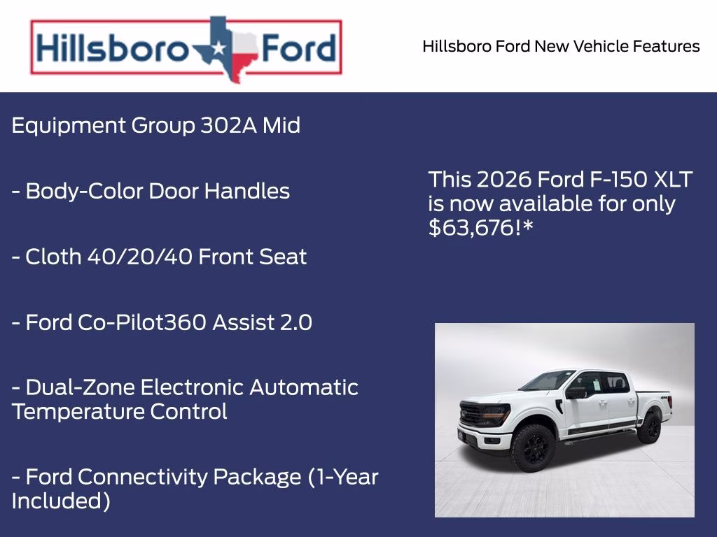 2026 Oxford White Ford F-150 XLT 4X4 Truck