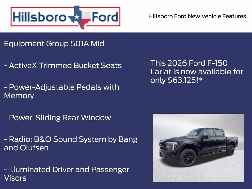 2026 Agate Black Metallic Ford F-150 Lariat 4X4 Truck