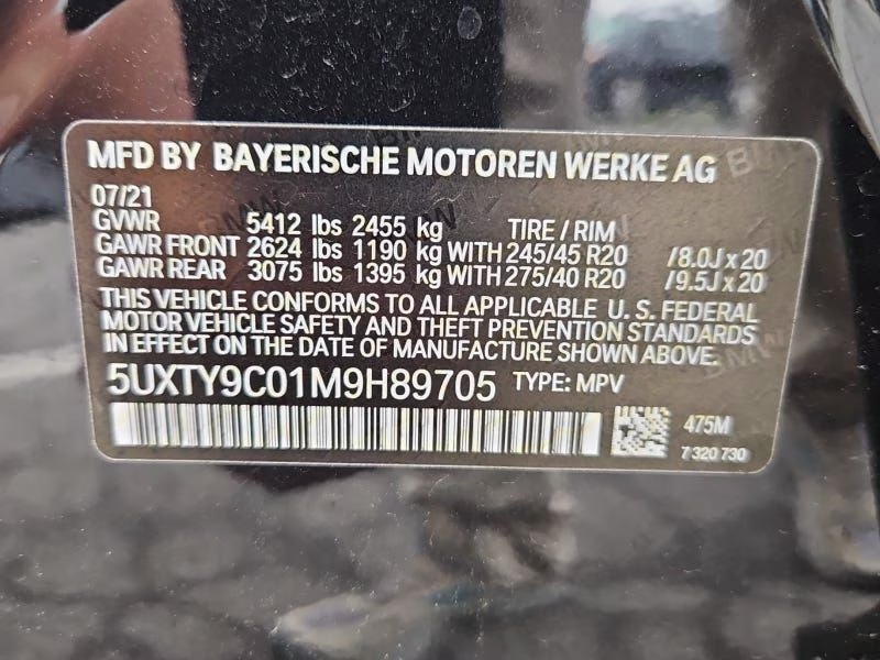 2021 Black Sapphire Metallic BMW X3 M40i AWD SUV