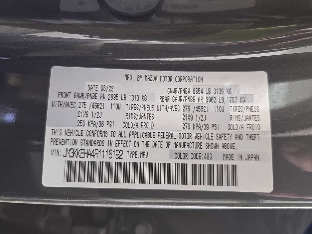 2024 Machine Gray Metallic Mazda CX-90 PHEV Premium Plus AWD SUV