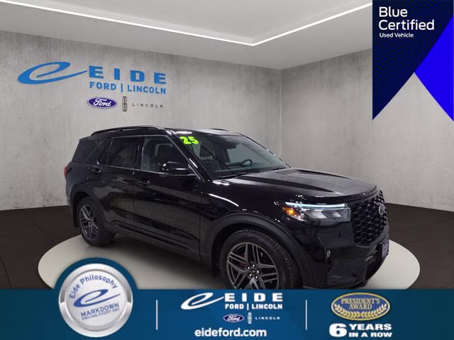 2025 Agate Black Metallic Ford Explorer ST 4X4 SUV