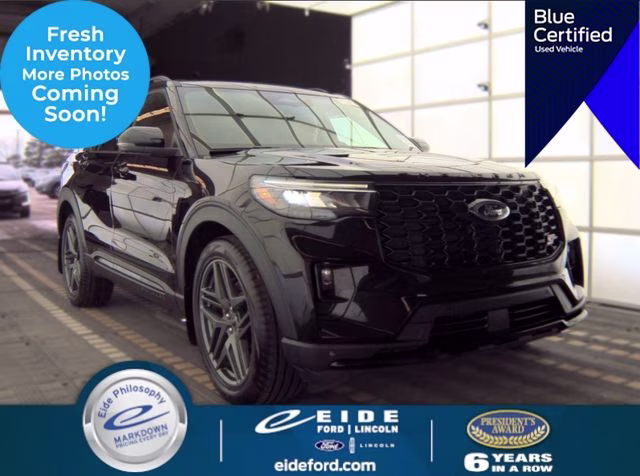 2025 Agate Black Metallic Ford Explorer ST 4X4 SUV