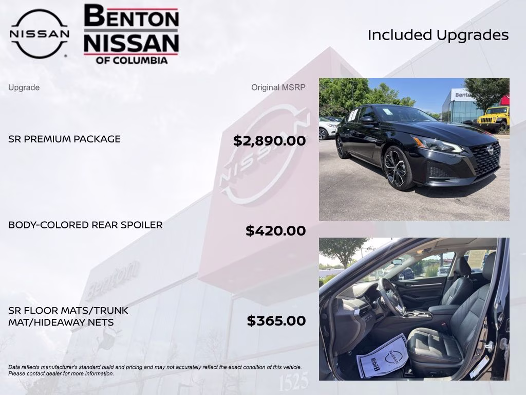 2023 Super Black Clearcoat Nissan Altima 2.5 SR FWD Sedan