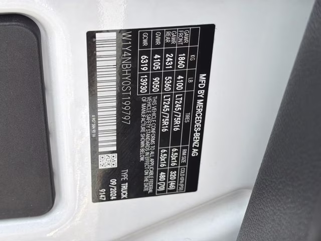 2025 Arctic White Mercedes-Benz Sprinter Cargo Van Cargo 144 WB RWD Van