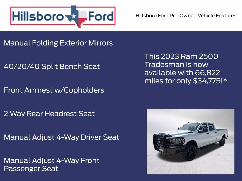 2023 Bright White Clearcoat Ram 2500 Tradesman 4X4 Truck