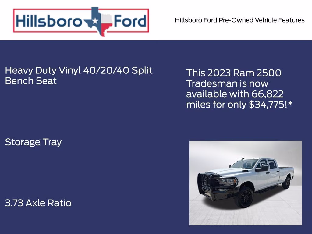 2023 Bright White Clearcoat Ram 2500 Tradesman 4X4 Truck