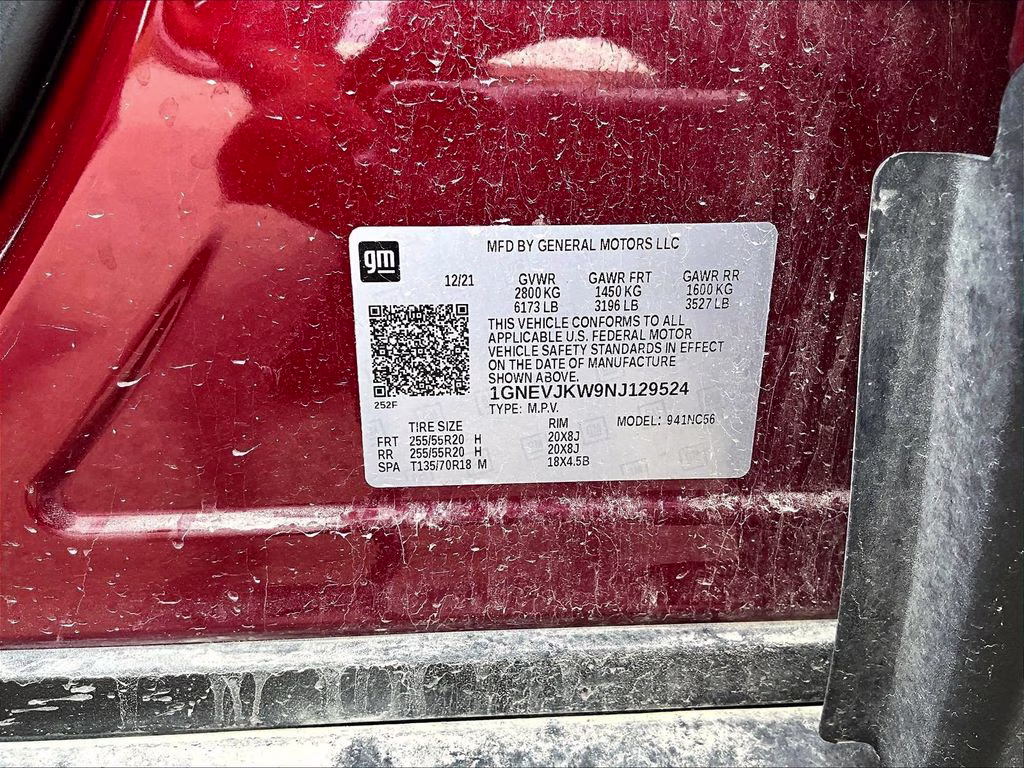 2022 Cherry Red Tintcoat Chevrolet Traverse RS AWD SUV