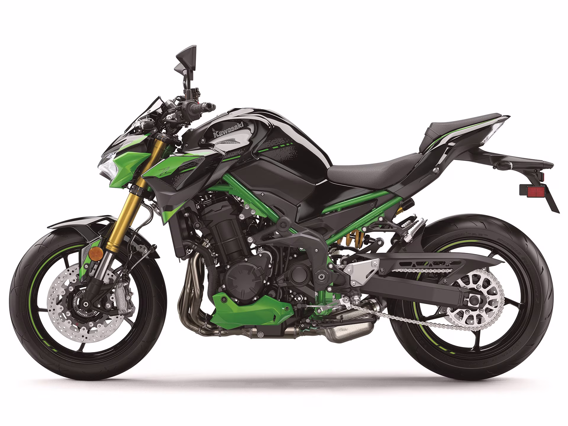 2024 Metallic Spark Black / Metallic Matte Graphenesteel Gray / Candy Lime Green Kawasaki Z900 SE ABS Motorcycle