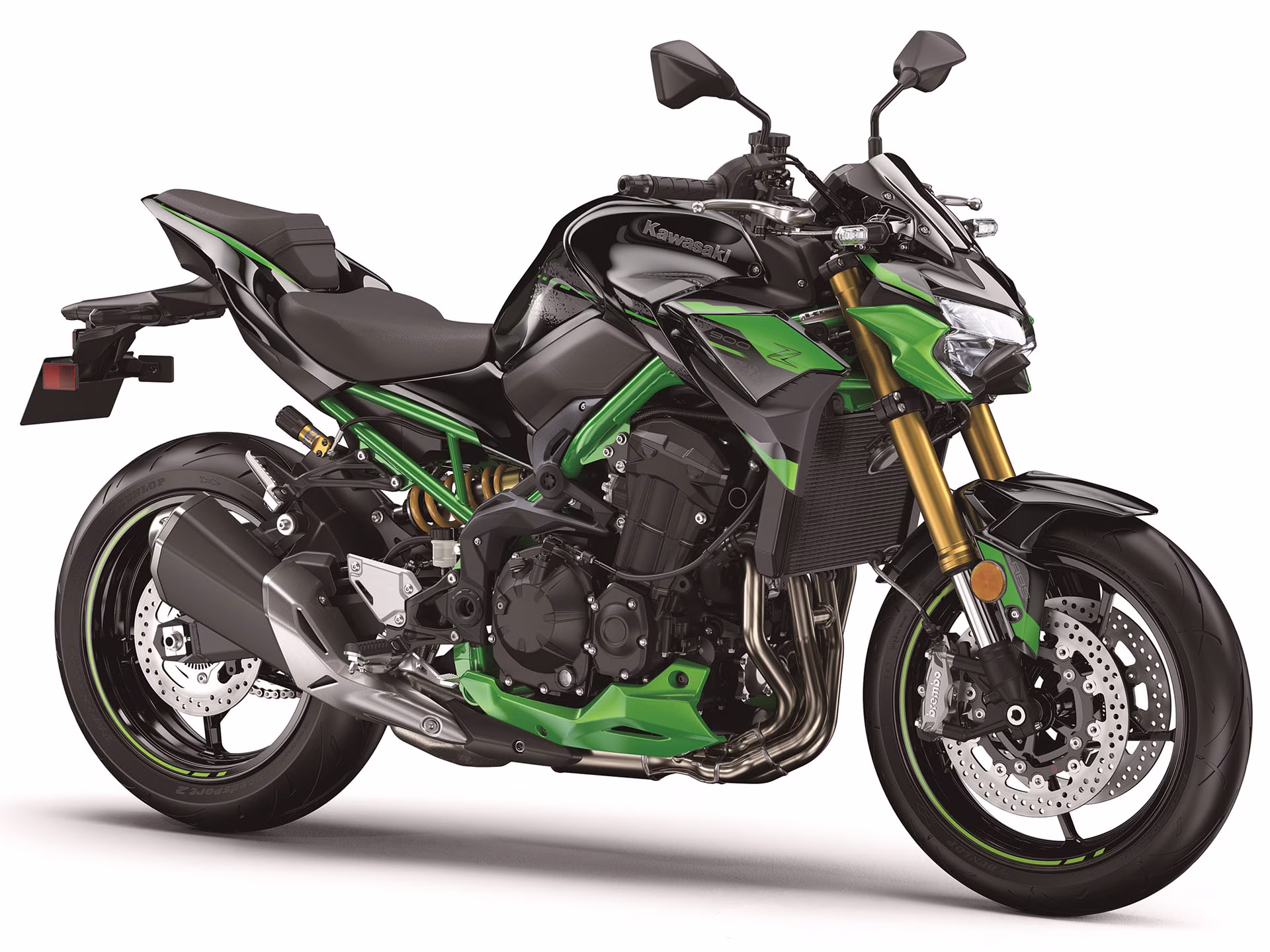 2024 Metallic Spark Black / Metallic Matte Graphenesteel Gray / Candy Lime Green Kawasaki Z900 SE ABS Motorcycle