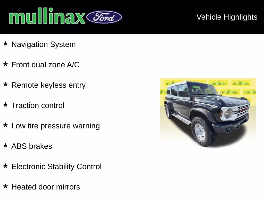 2026 Shadow Black Ford Bronco Heritage Edition 4X4 SUV