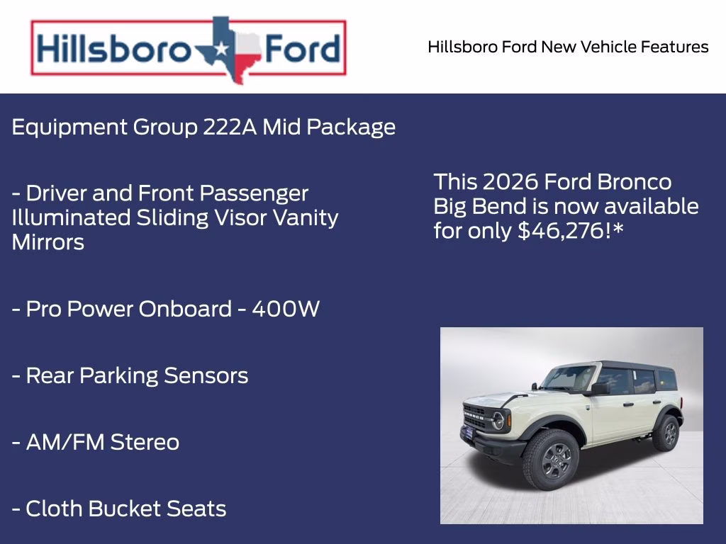 2026 Desert Sand Ford Bronco Big Bend 4X4 SUV