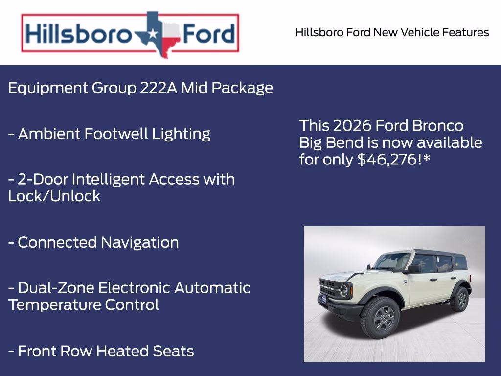 2026 Desert Sand Ford Bronco Big Bend 4X4 SUV