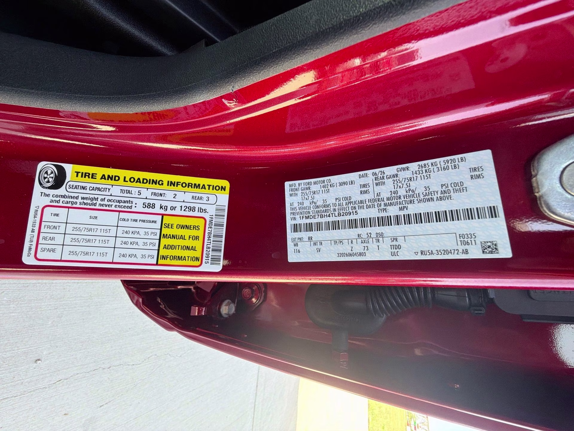2026 Ruby Red Metallic Tinted Clearcoat Ford Bronco Big Bend 4X4 SUV