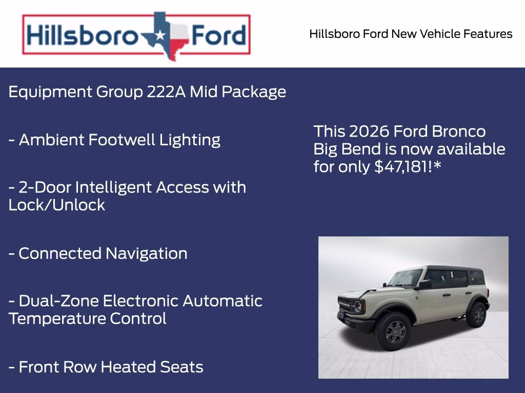 2026 Desert Sand Ford Bronco Big Bend 4X4 SUV