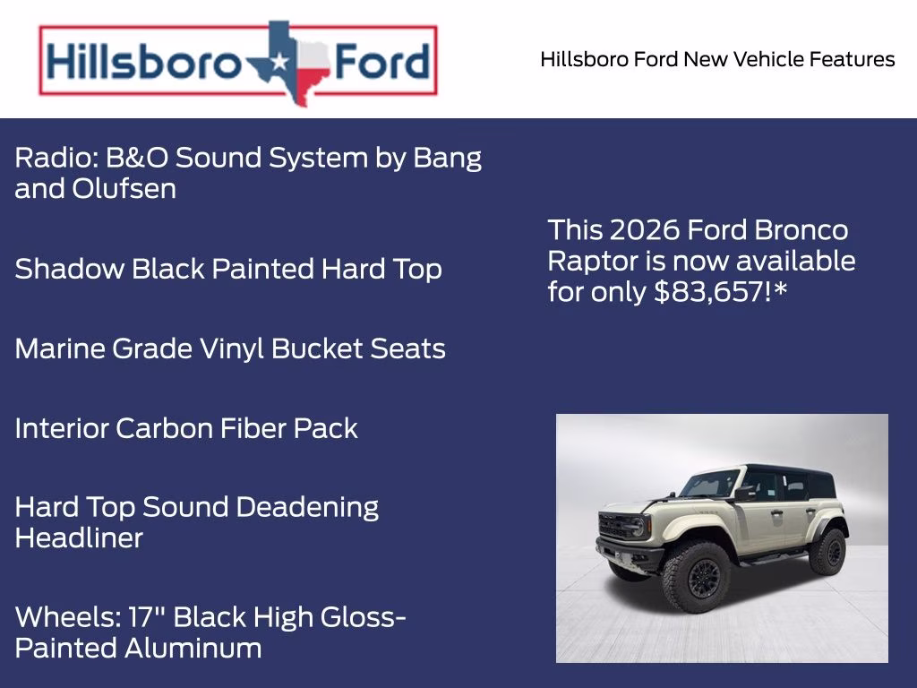 2026 Desert Sand Ford Bronco Raptor 4X4 SUV
