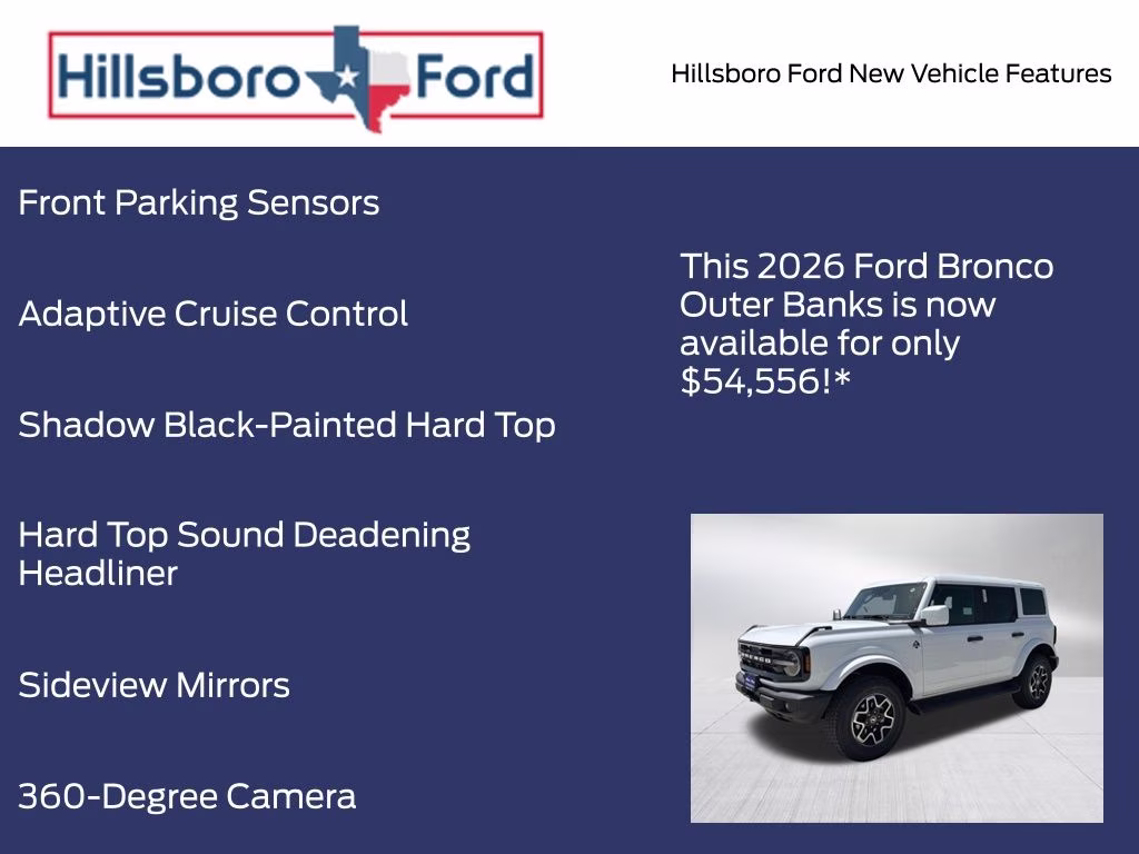 2026 Oxford White Ford Bronco Outer Banks 4X4 SUV