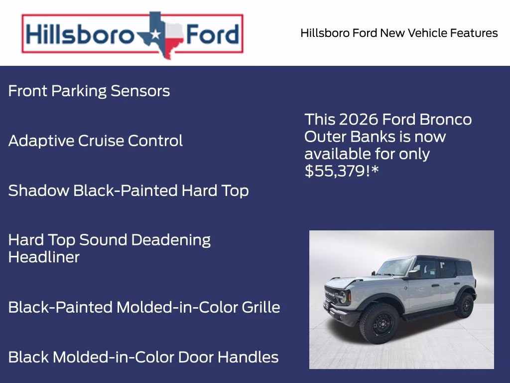 2026 Avalanche Gray Ford Bronco Outer Banks 4X4 SUV