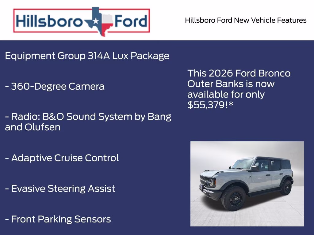 2026 Avalanche Gray Ford Bronco Outer Banks 4X4 SUV