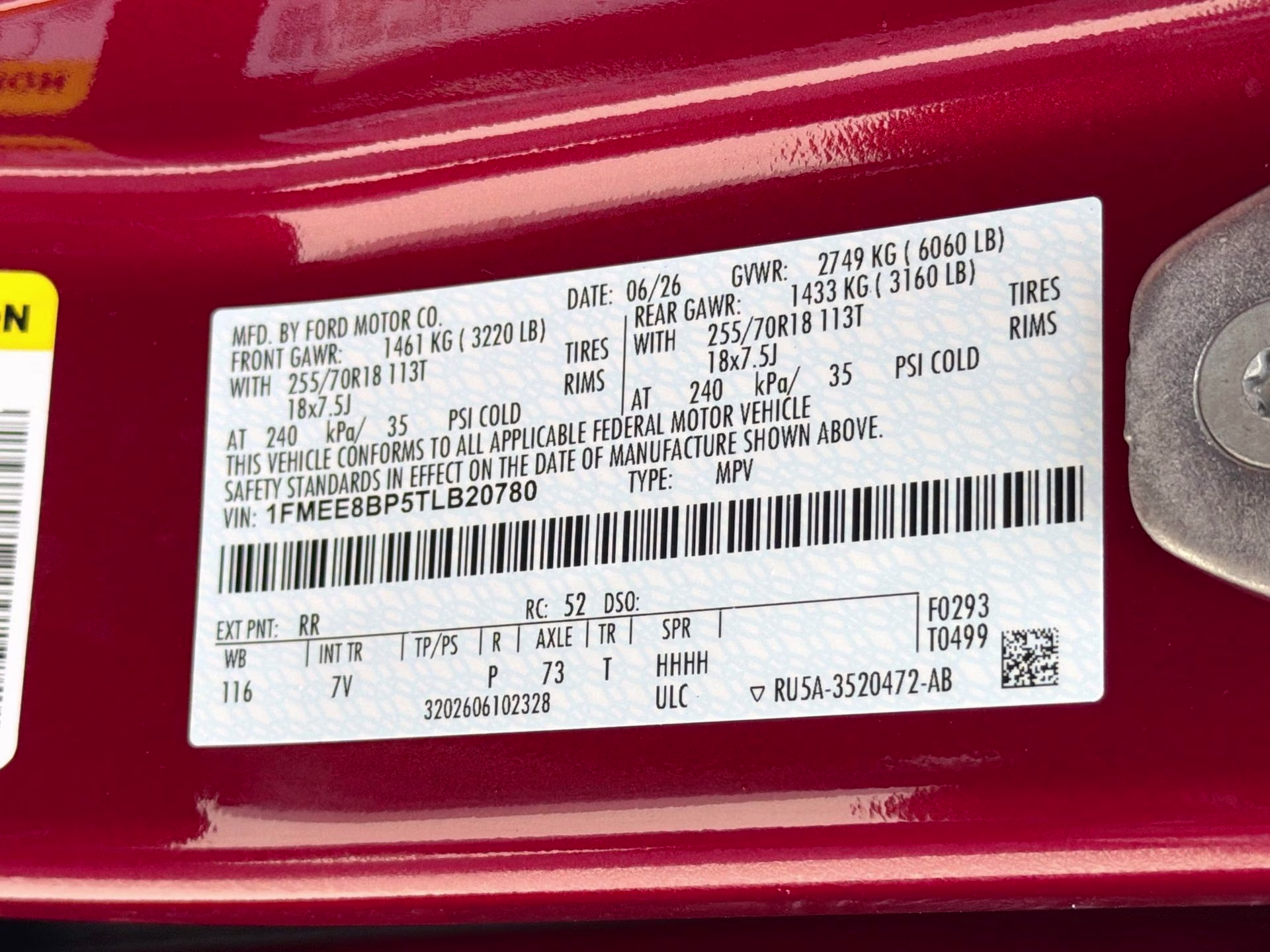 2026 Ruby Red Metallic Tinted Clearcoat Ford Bronco Outer Banks 4X4 SUV