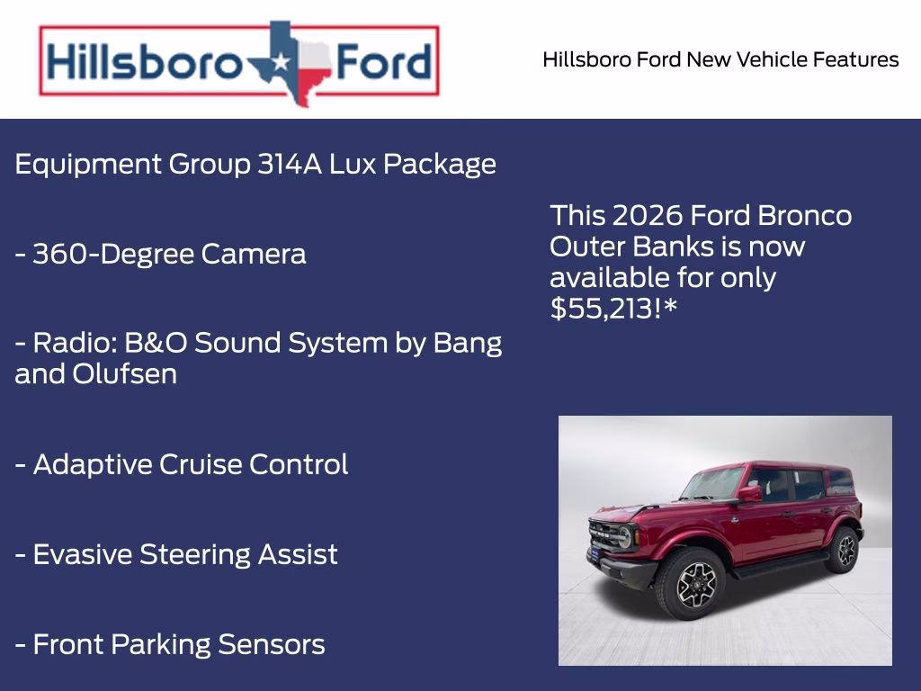 2026 Ruby Red Metallic Tinted Clearcoat Ford Bronco Outer Banks 4X4 SUV