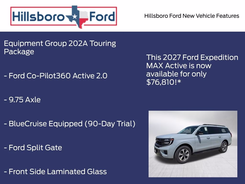 2027 Glacier Gray Metallic Tri-Coat Ford Expedition Max Active RWD SUV