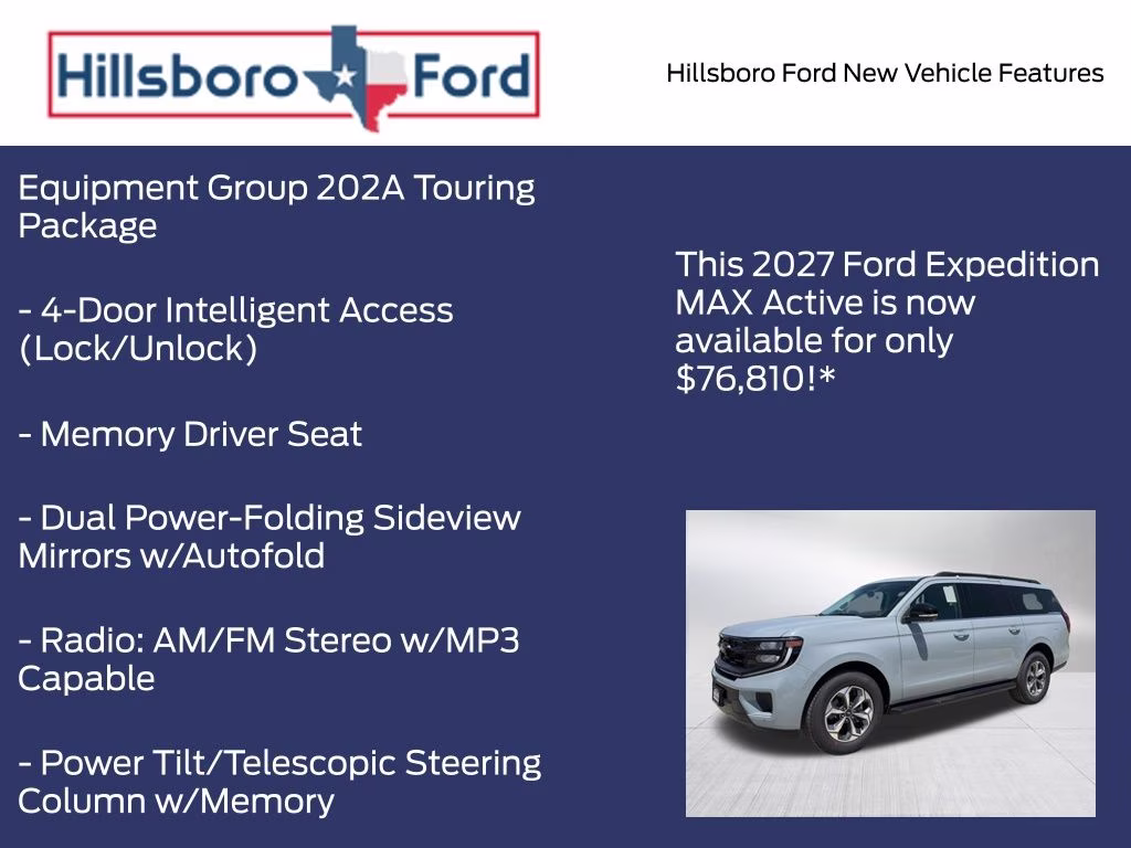 2027 Glacier Gray Metallic Tri-Coat Ford Expedition Max Active RWD SUV