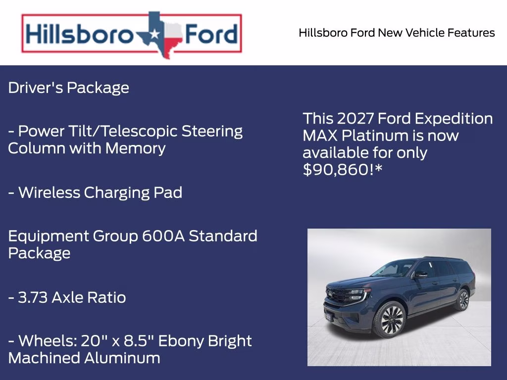 2027 Blue Ember Metallic Ford Expedition Max Platinum 4X4 SUV