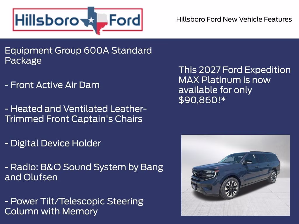 2027 Blue Ember Metallic Ford Expedition Max Platinum 4X4 SUV