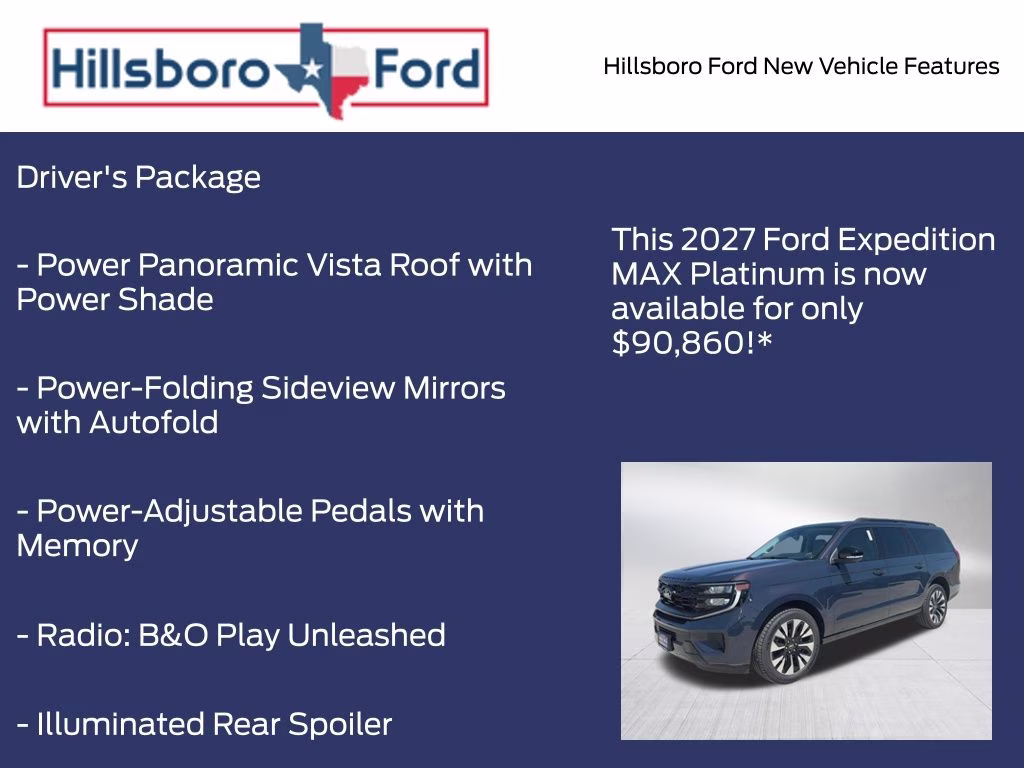 2027 Blue Ember Metallic Ford Expedition Max Platinum 4X4 SUV