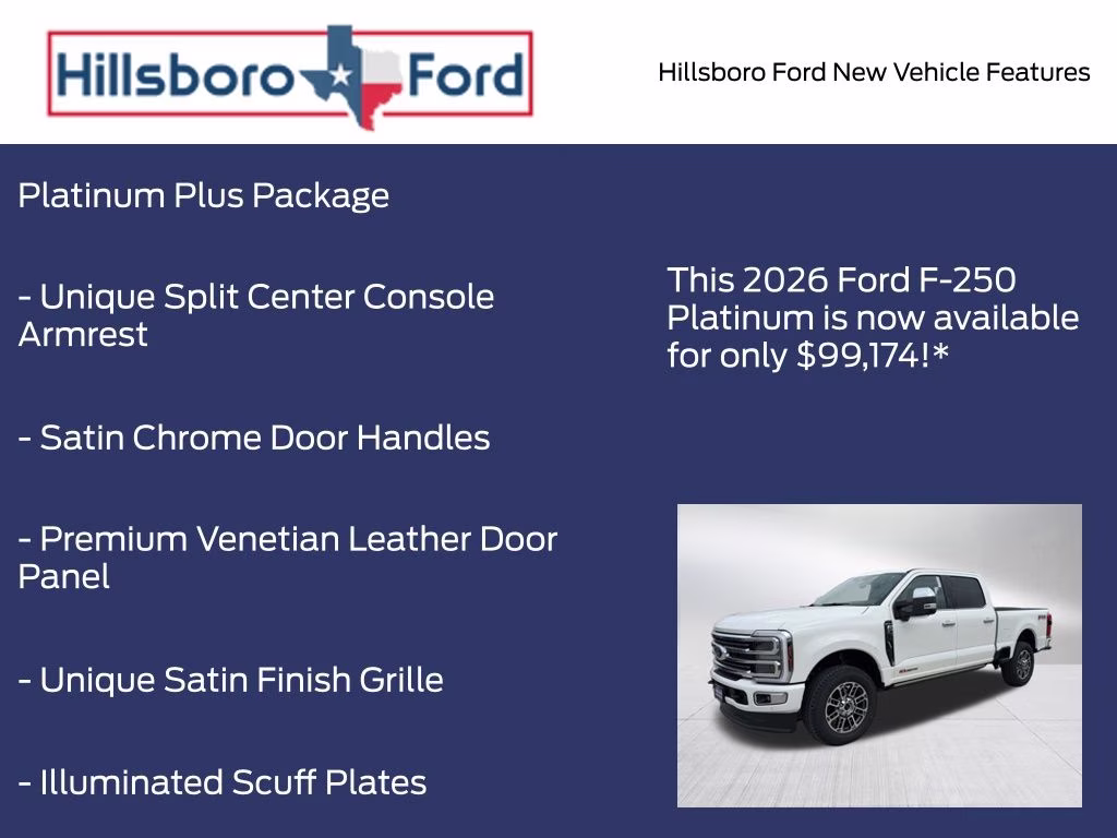 2026 Star White Metallic Tri-Coat Ford Super Duty F-250 SRW Platinum 4X4 Truck