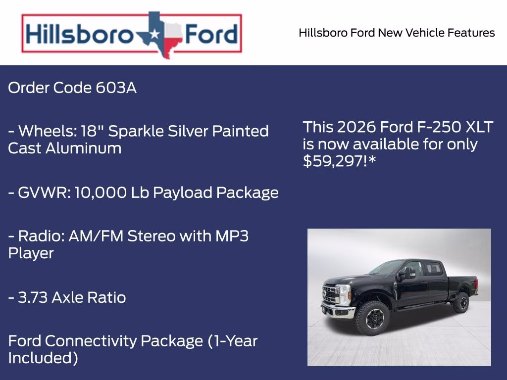 2026 Agate Black Metallic Ford Super Duty F-250 SRW XLT 4X4 Truck