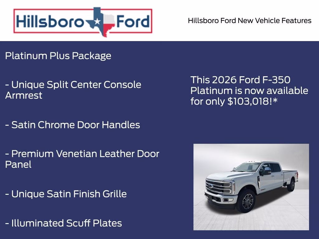 2026 Star White Metallic Tri-Coat Ford Super Duty F-350 SRW 4X4 Truck