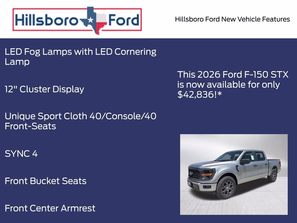 2026 Iconic Silver Metallic Ford F-150 STX RWD Truck