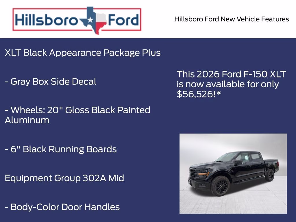 2026 Agate Black Metallic Ford F-150 XLT 4X4 Truck