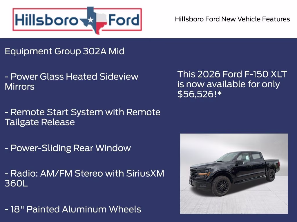 2026 Agate Black Metallic Ford F-150 XLT 4X4 Truck
