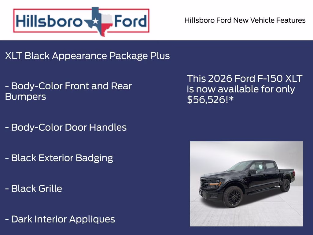 2026 Agate Black Metallic Ford F-150 XLT 4X4 Truck