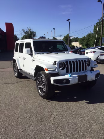2023 Bright White Clearcoat Jeep Wrangler Sahara 4xe 4X4 SUV
