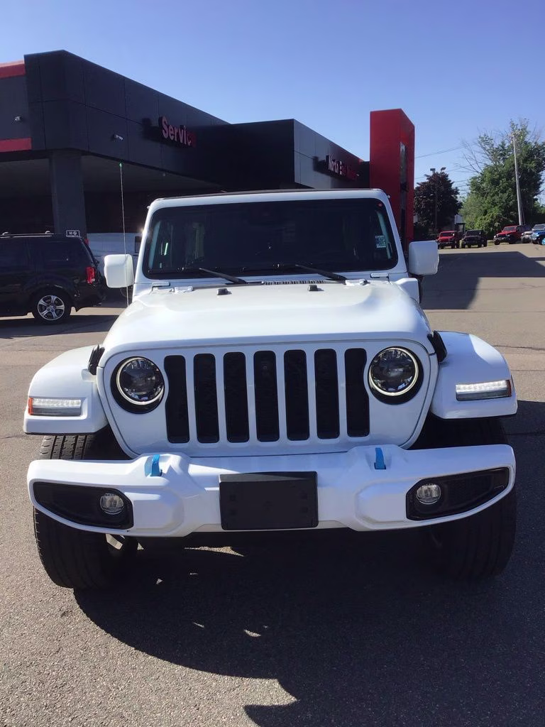 2023 Bright White Clearcoat Jeep Wrangler Sahara 4xe 4X4 SUV