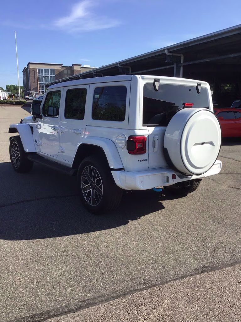 2023 Bright White Clearcoat Jeep Wrangler Sahara 4xe 4X4 SUV