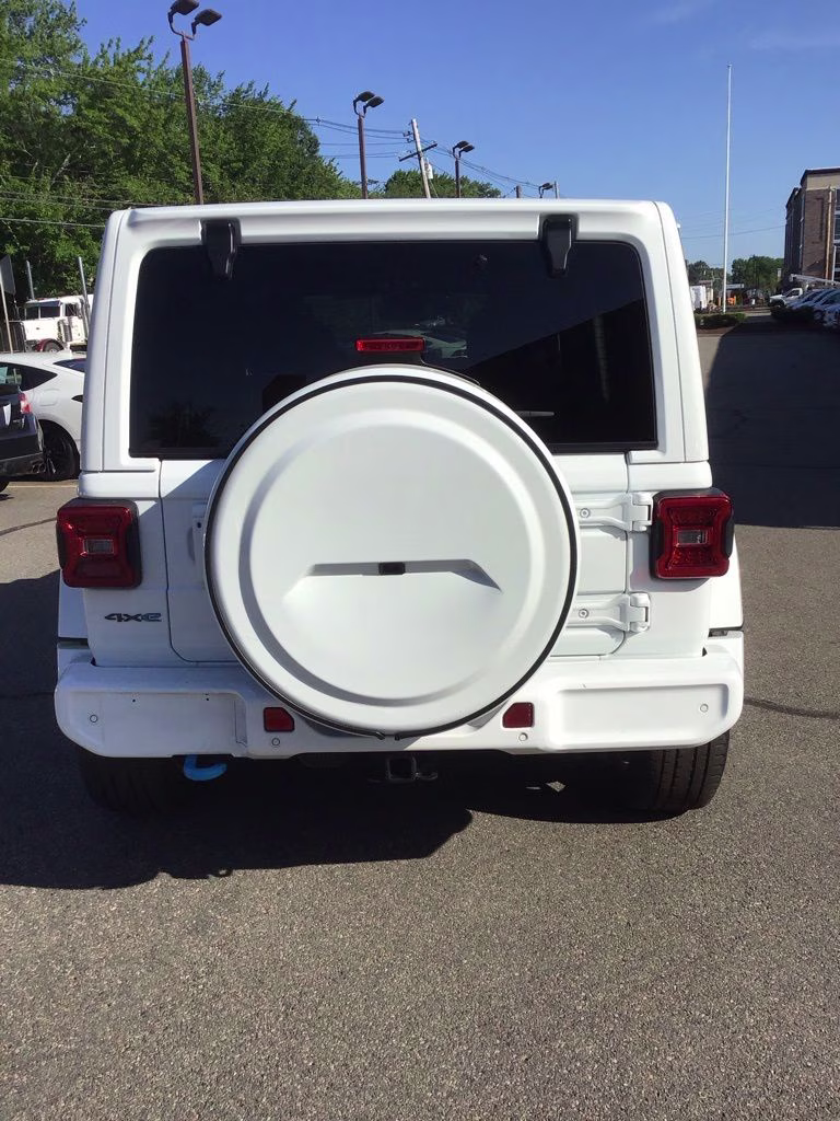 2023 Bright White Clearcoat Jeep Wrangler Sahara 4xe 4X4 SUV