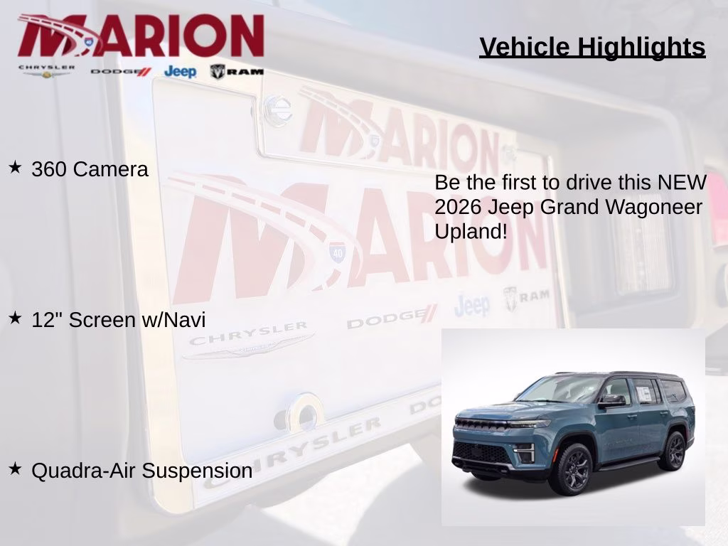 2026 Steel Blue Jeep Grand Wagoneer Upland 4X4 SUV