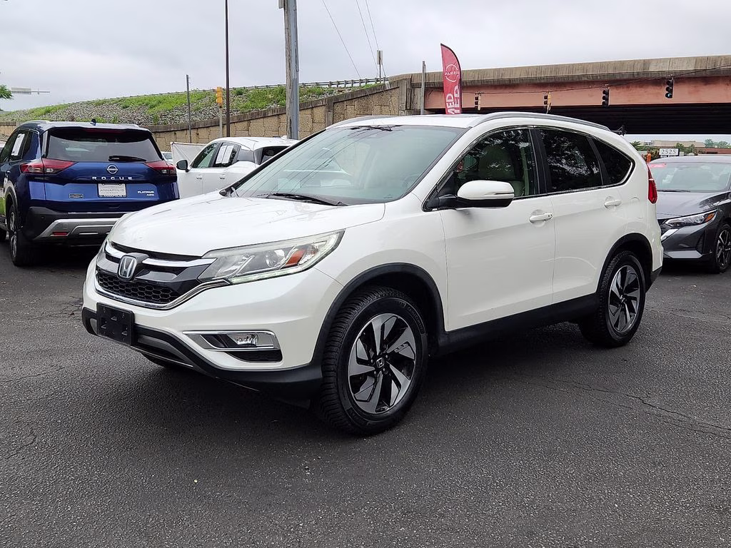 2016 White Diamond Pearl Honda CR-V Touring AWD SUV