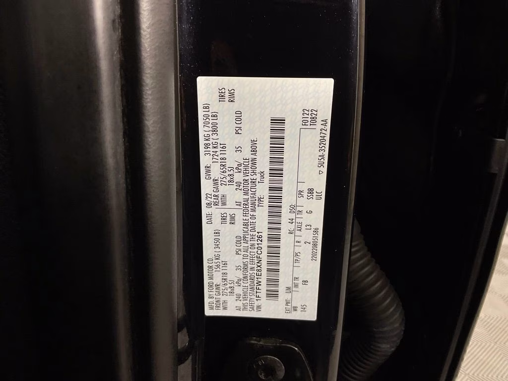 2022 Black Metallic Ford F-150 XLT 4X4 Truck