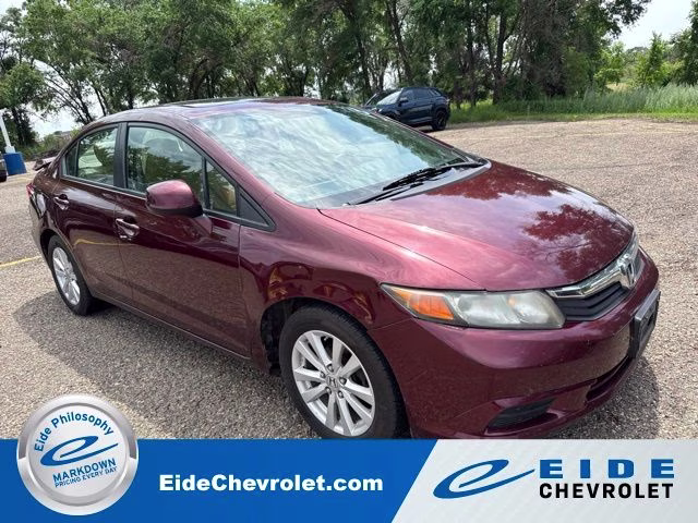 2012 Crimson Pearl Honda Civic EX FWD Sedan