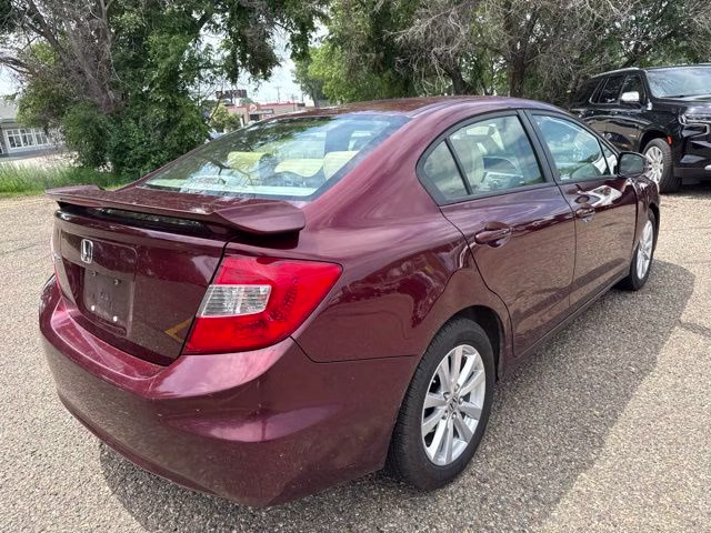 2012 Crimson Pearl Honda Civic EX FWD Sedan